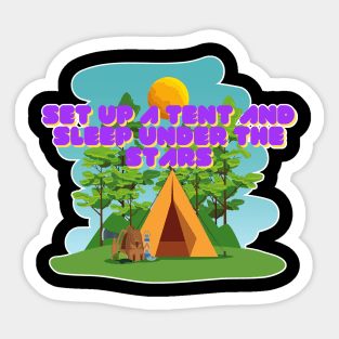 Camping  Wilderness Shirt Design Sticker